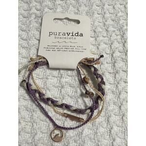 PURA VIDA 3 BRACELET STYLE PACK LAUR DIY BEACH SURFER FRIENDSHIP Wave Purple
